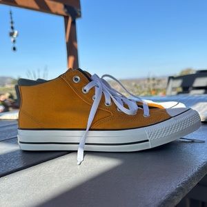 Vibrant Mustard High-Top Sneakers